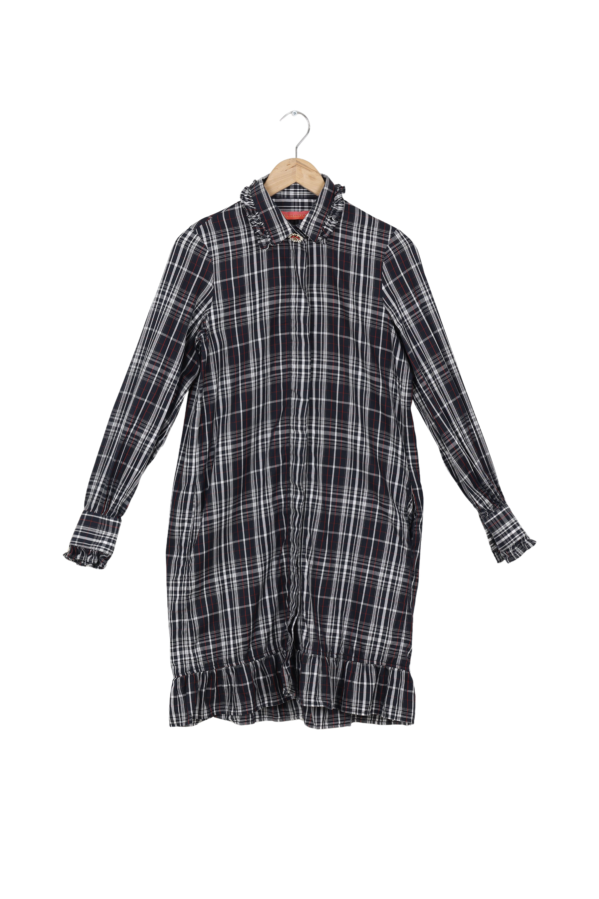 Save a Shirt Checked Shirt Dress - 36