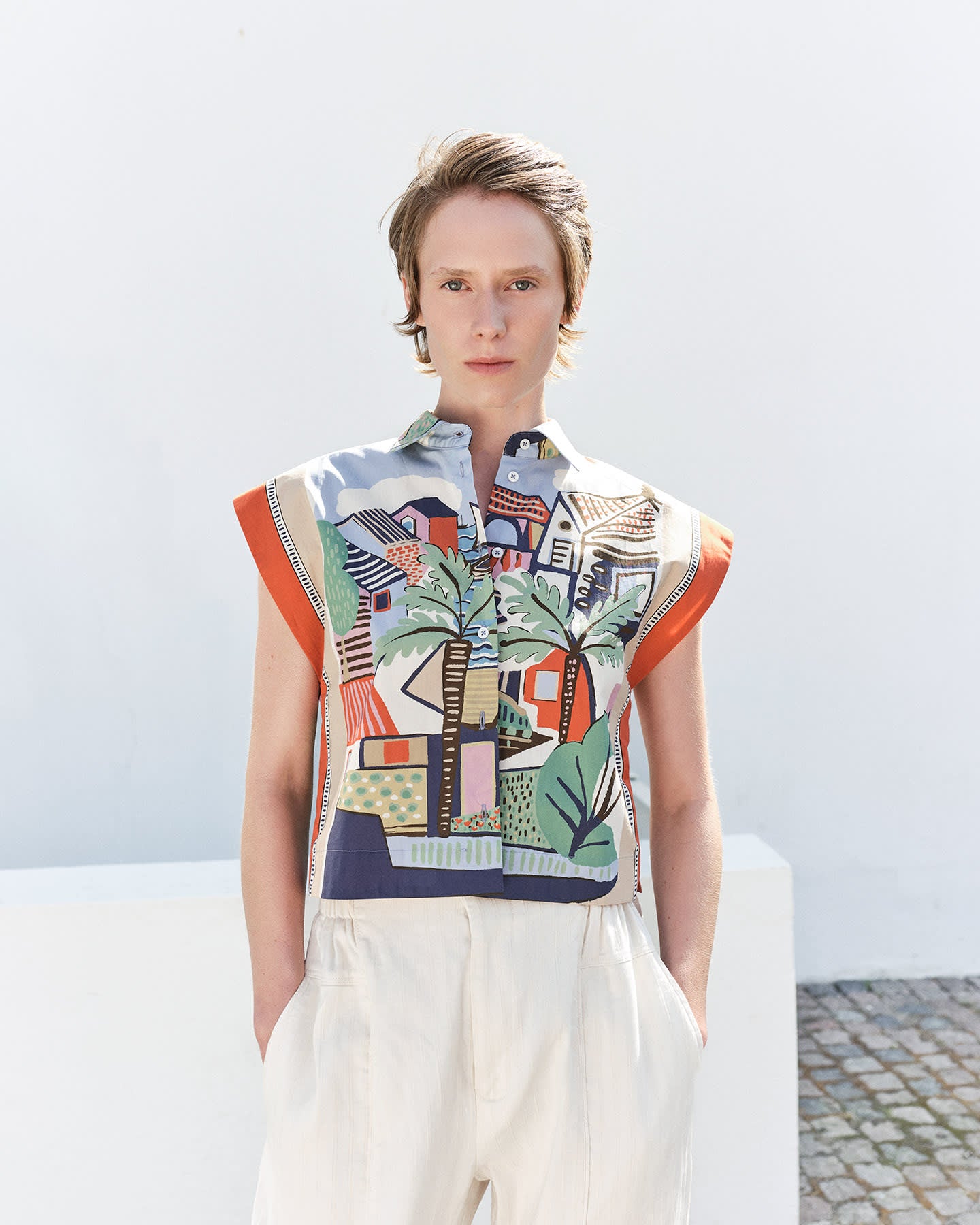 Bellis Shirt - Matisse Landscape Print