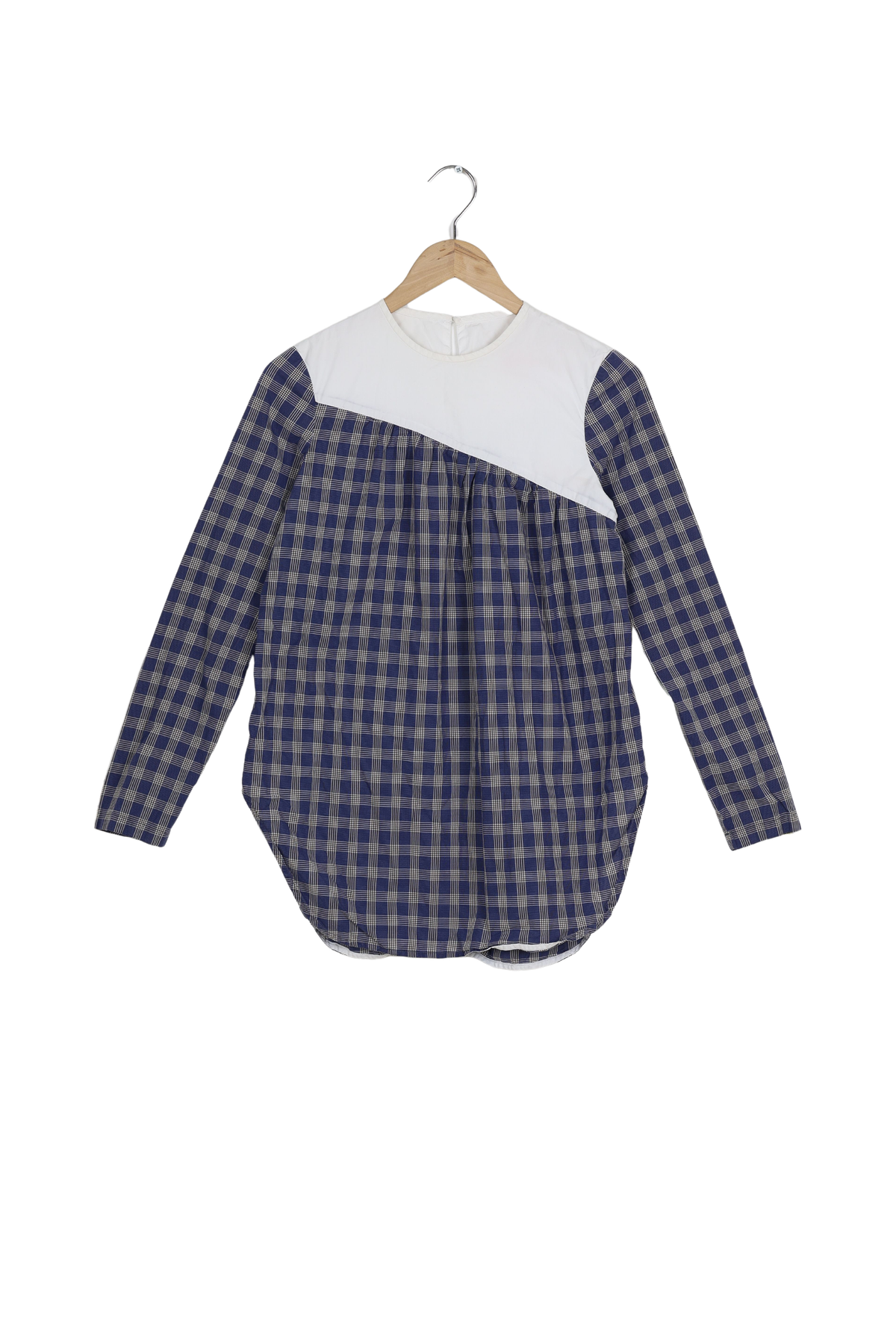 Save a Shirt Check Asymmetric - Cotton Shirt - 36