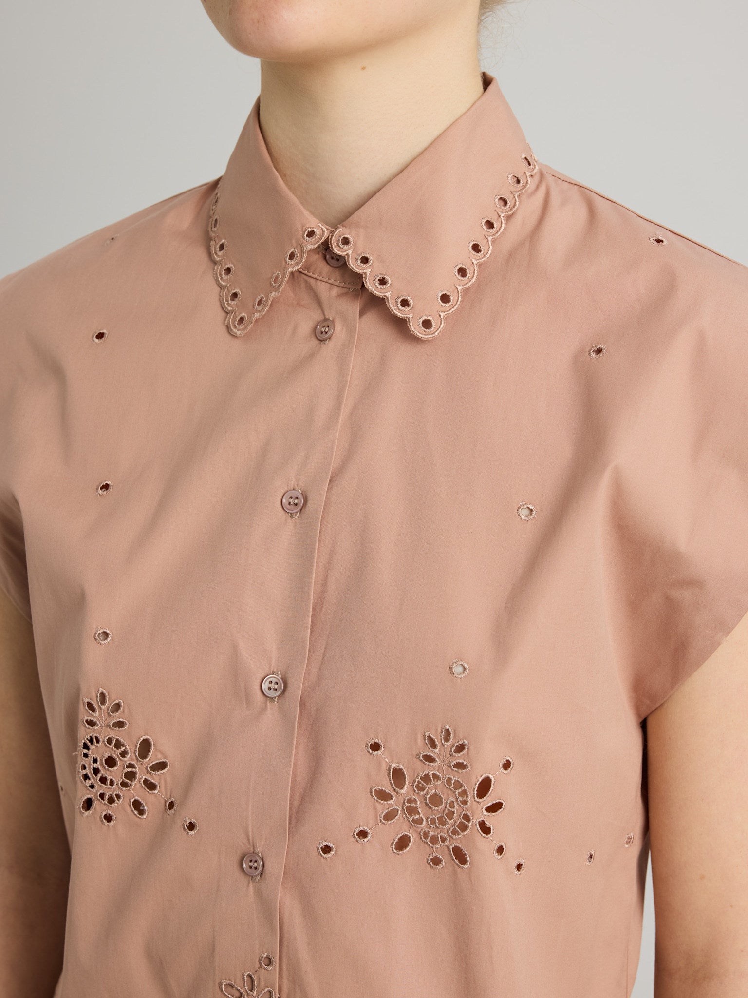 Bellis Shirt - Cork Embroidered Cotton