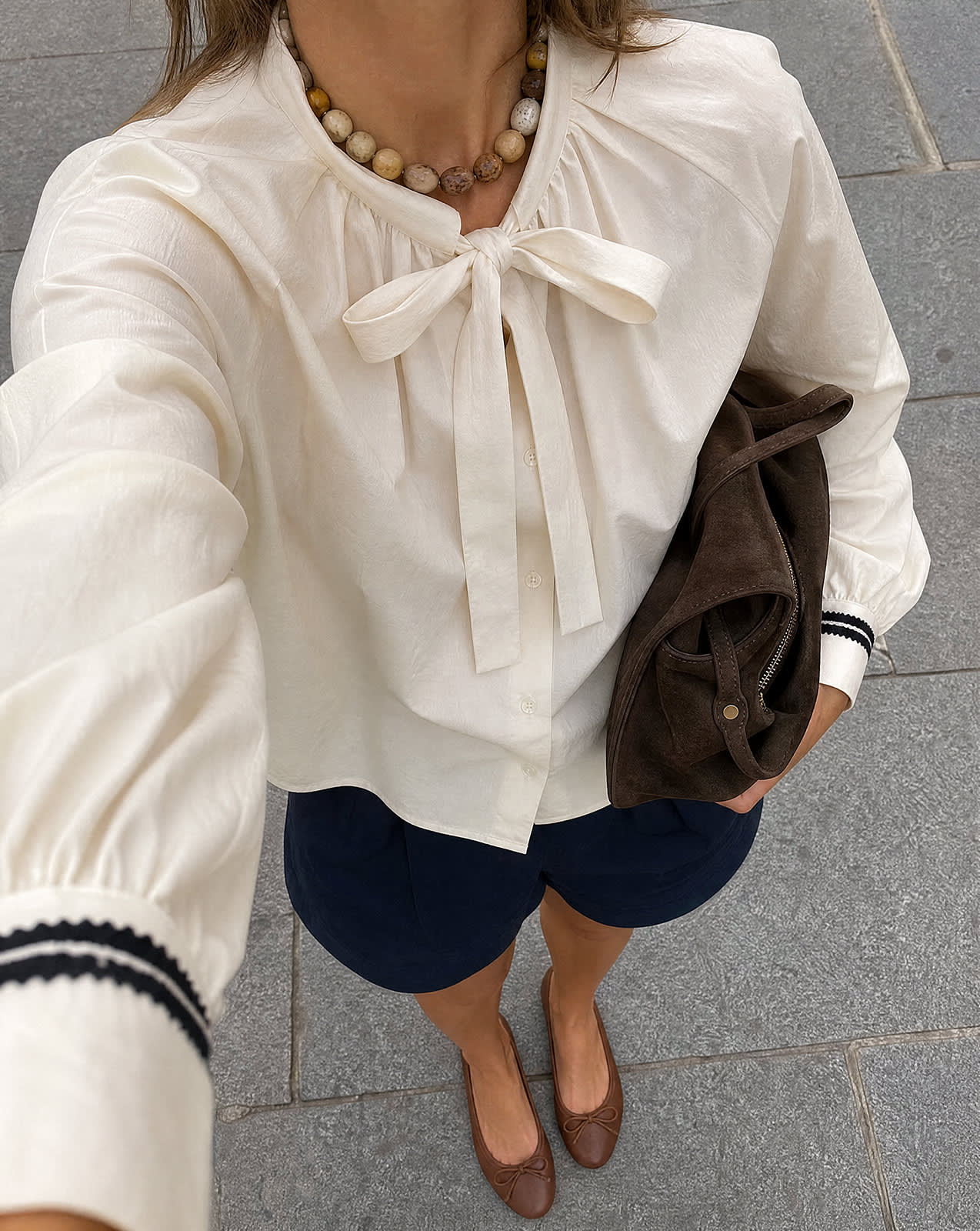 Figaro Blouse - Crema Cotton