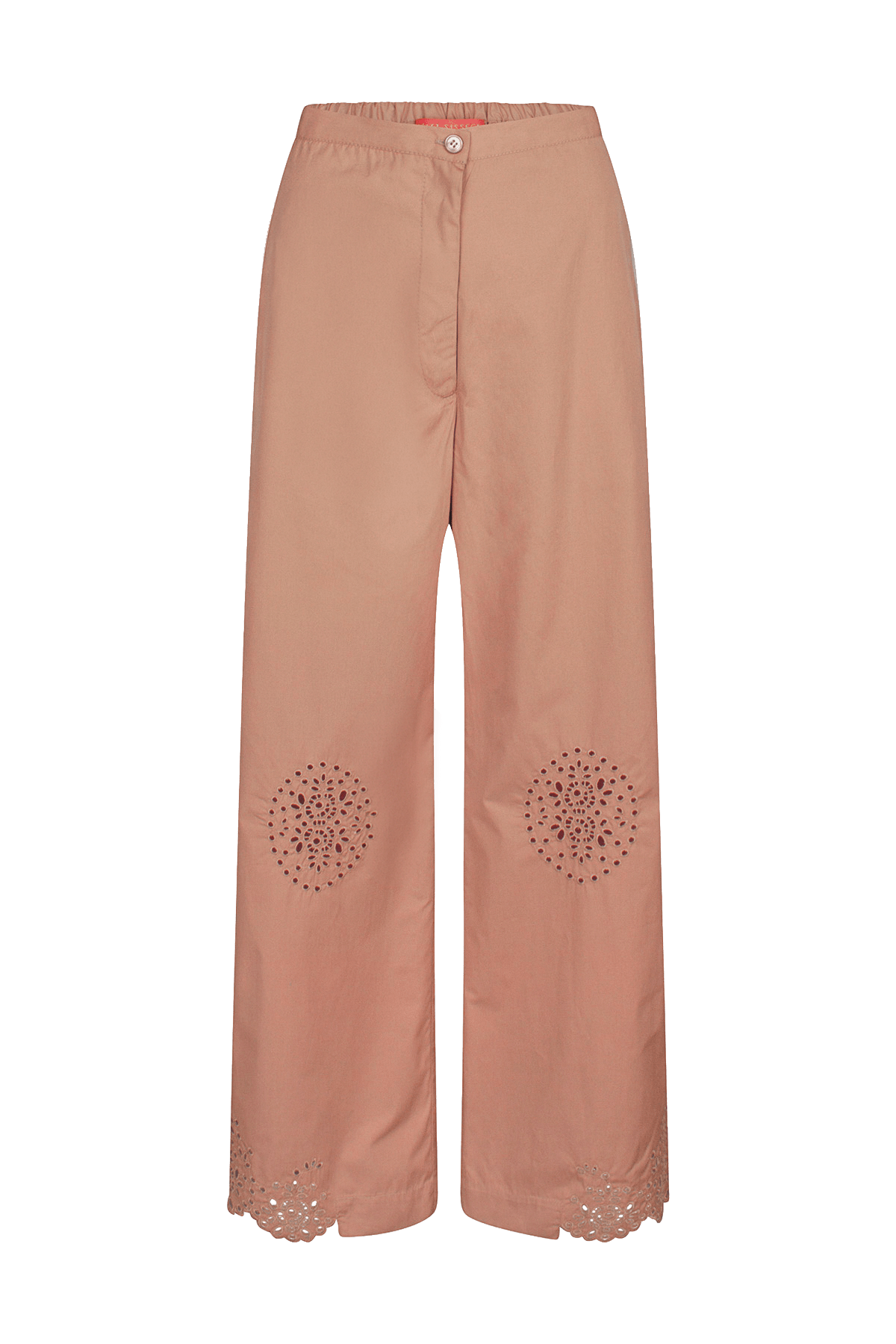 Kamma Trouser - Cork Embroidered Cotton