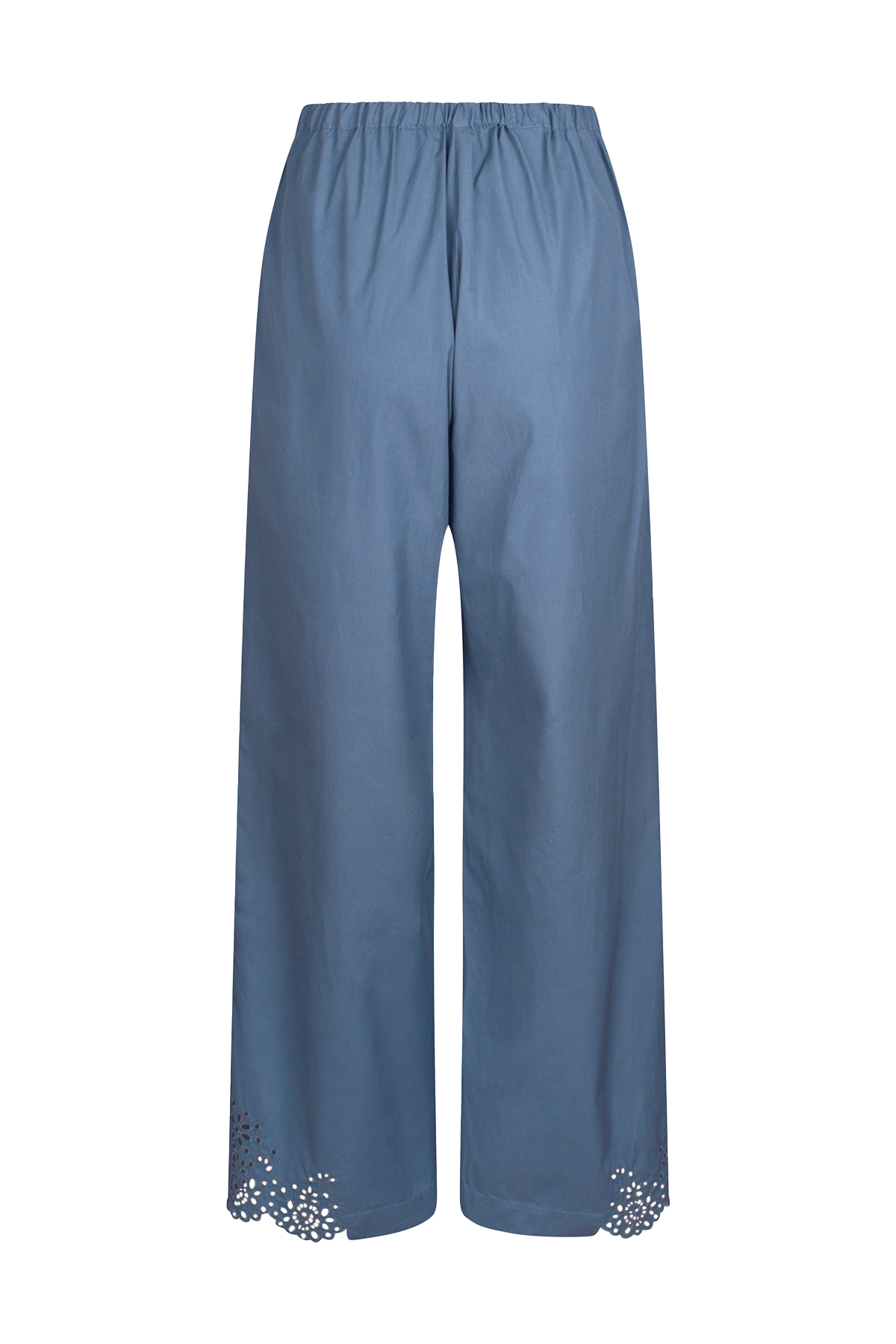 Kamma Trouser - Quicksilver Embroidered Cotton