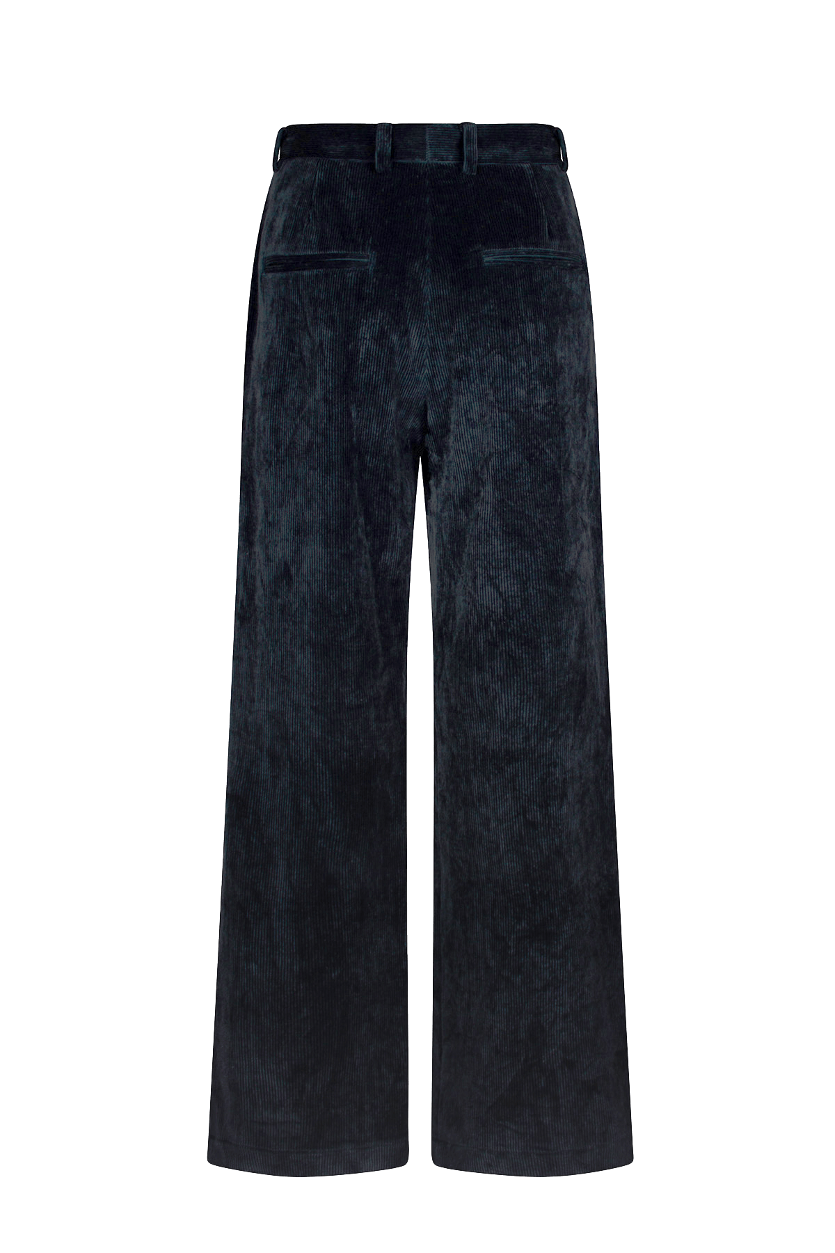 Kosta navy blue wide-leg corduroy trousers.