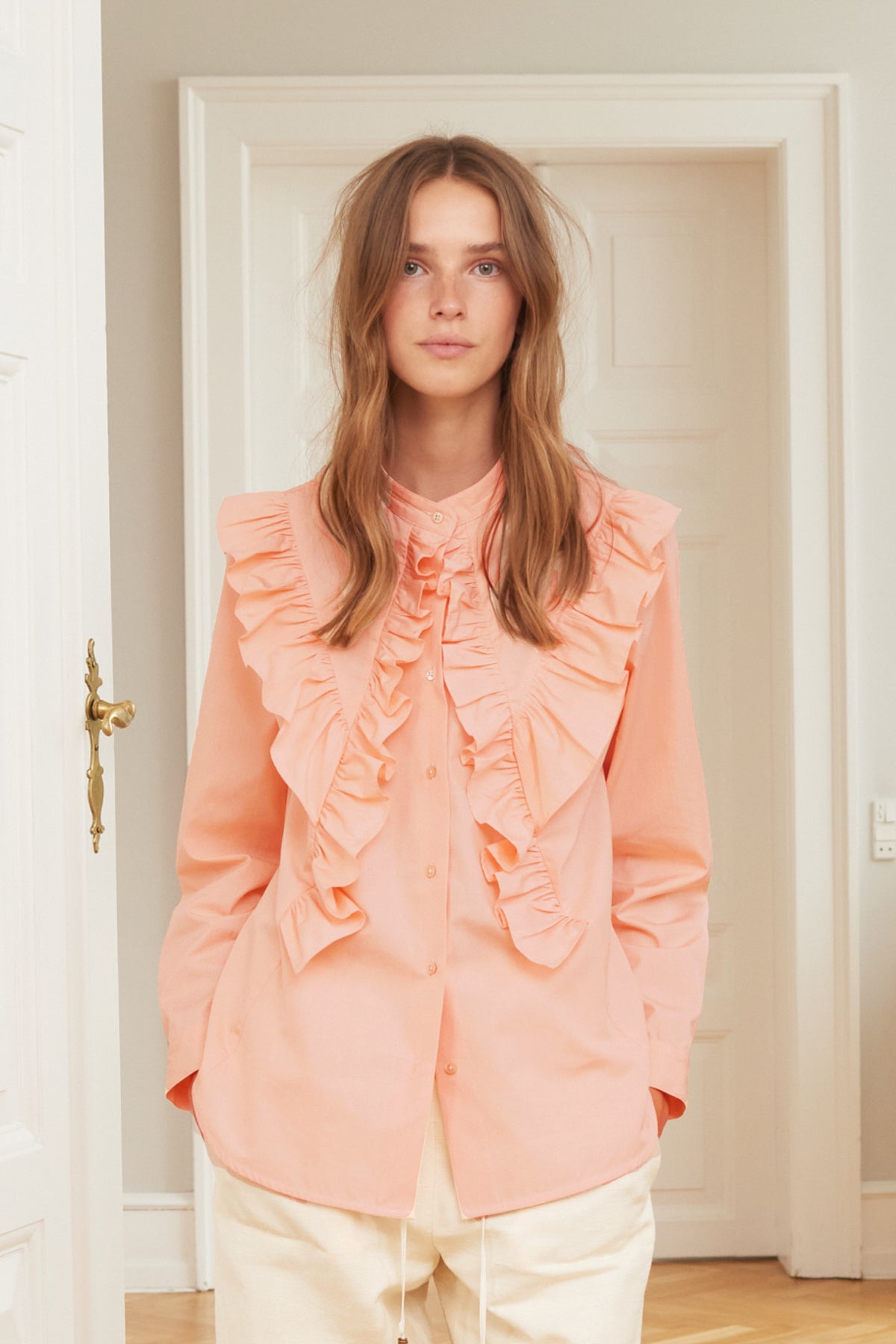 Save a Shirt Fiona - Peach check - 36