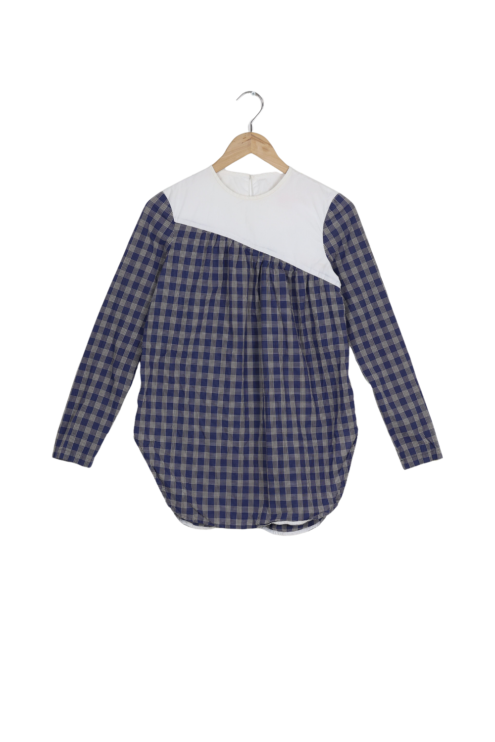 Save a Shirt Check Asymmetric - Cotton Shirt - 36