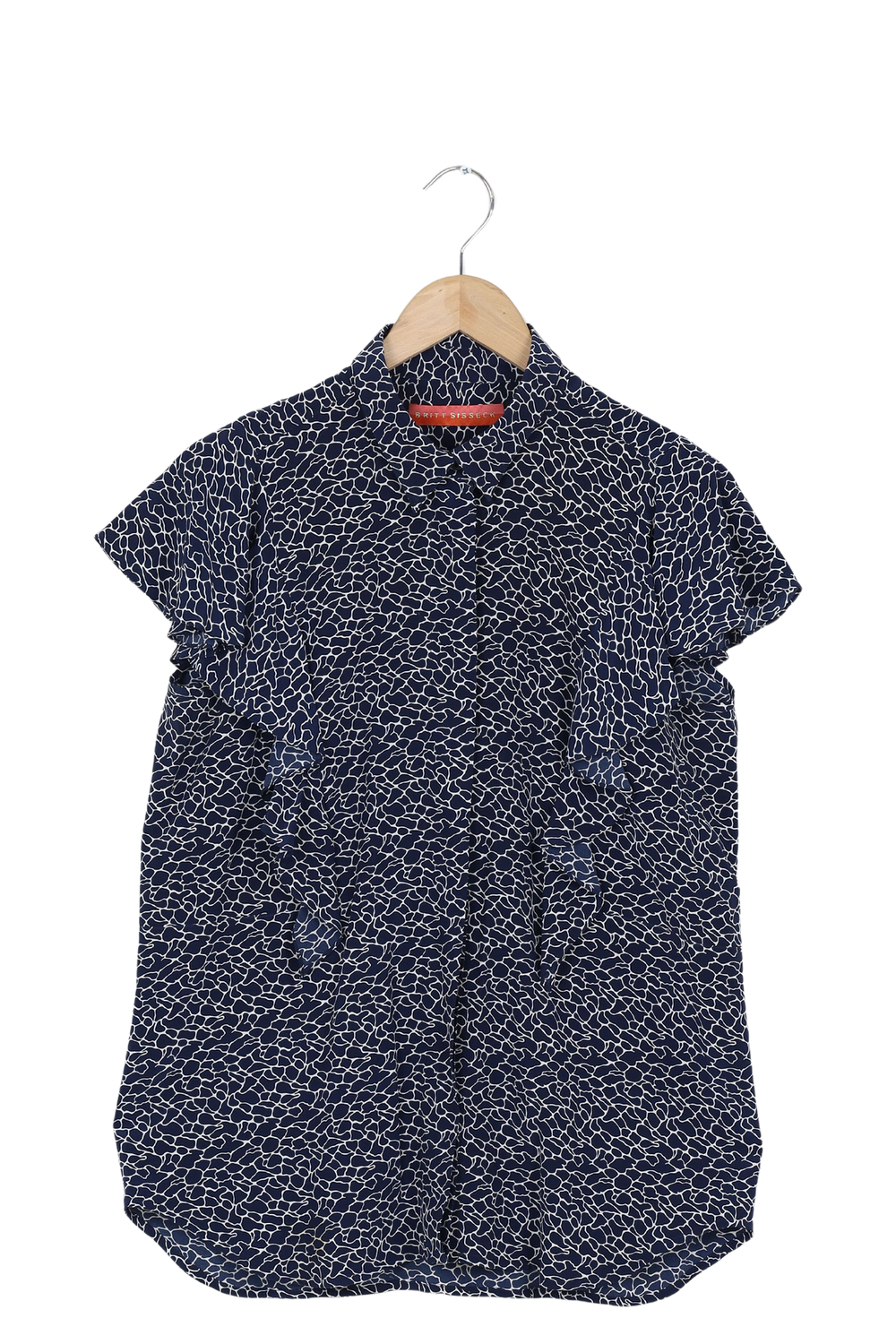 Save a Shirt Silk Short Sleeve Shirt - Blue Print - 42