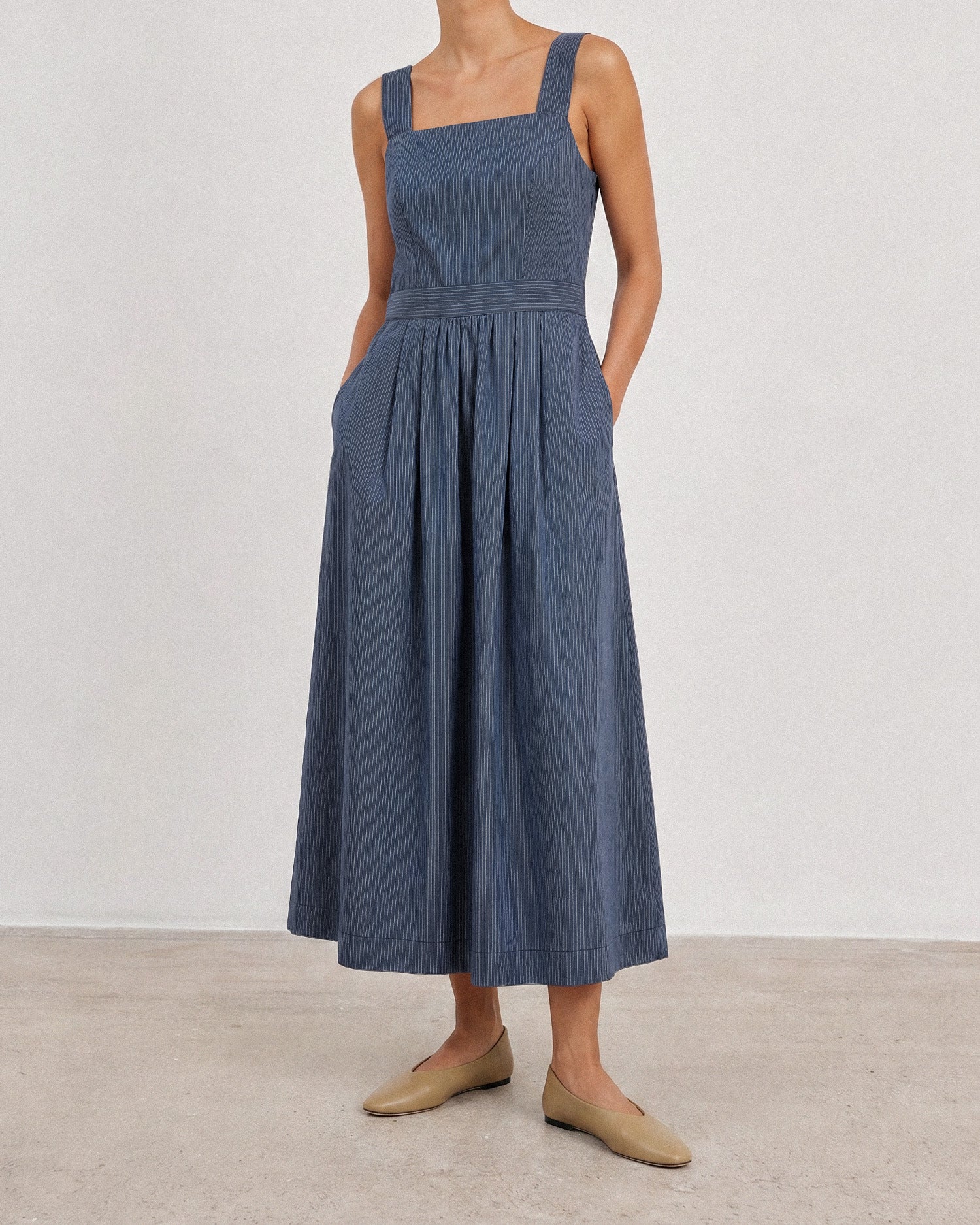 Amar Dress - Riverstone Silk Cotton