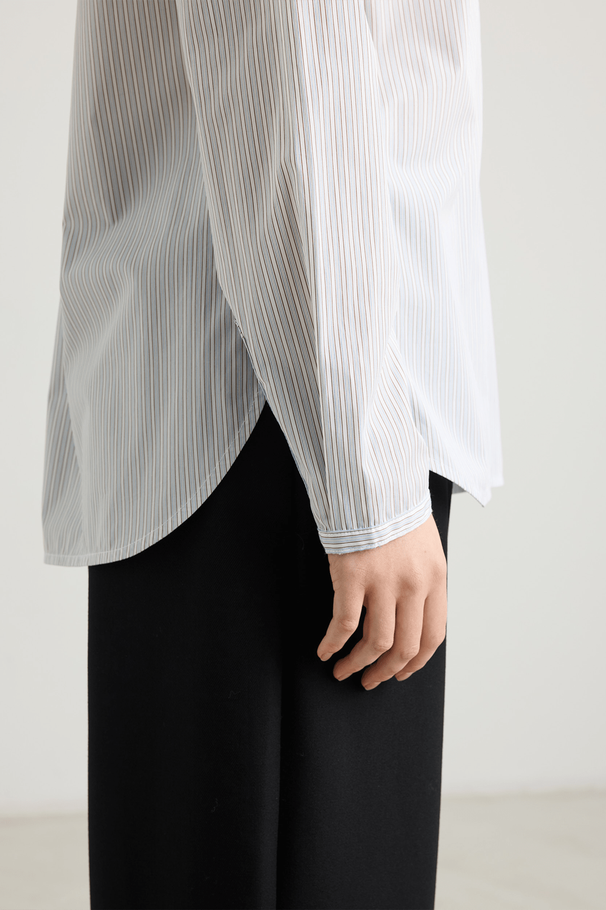striped white shirt