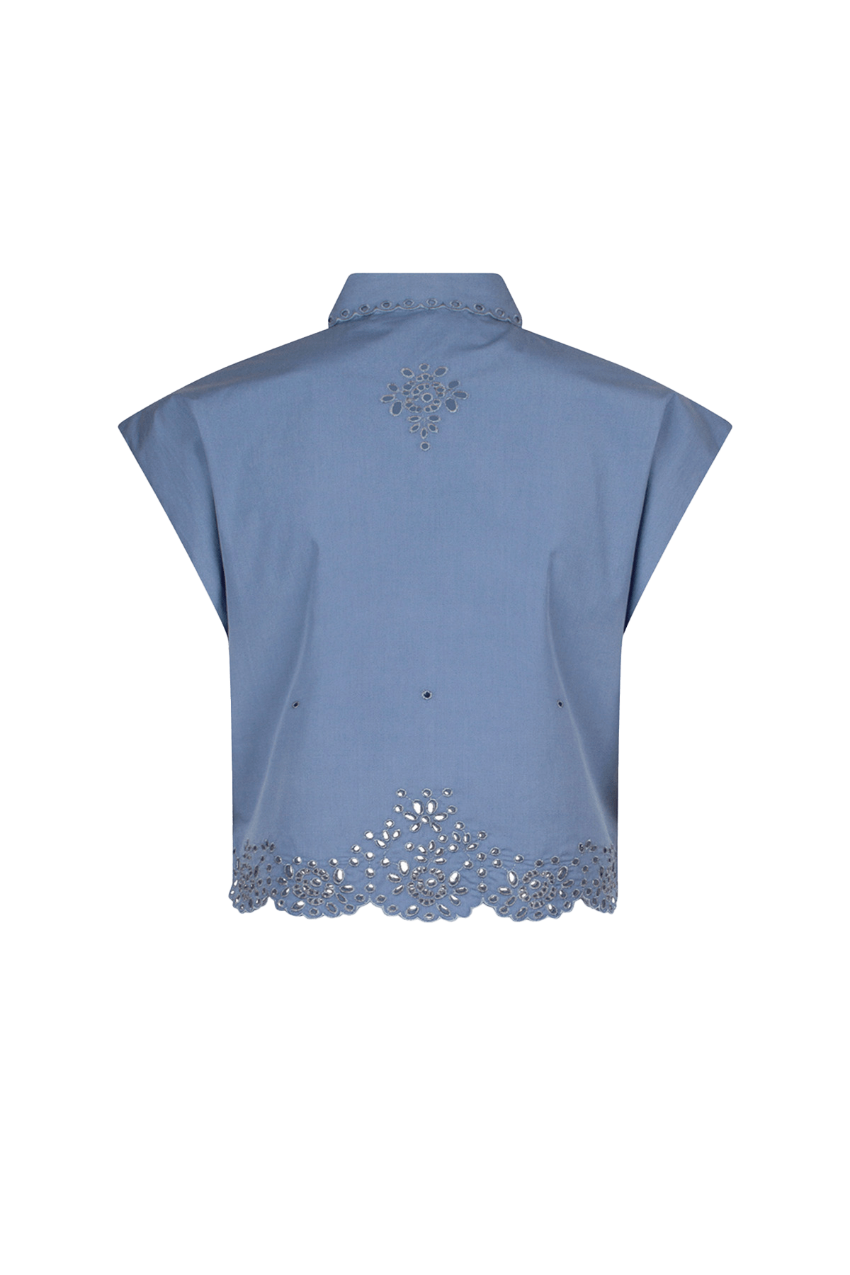 Bellis Shirt - Quicksilver Embroidered Cotton