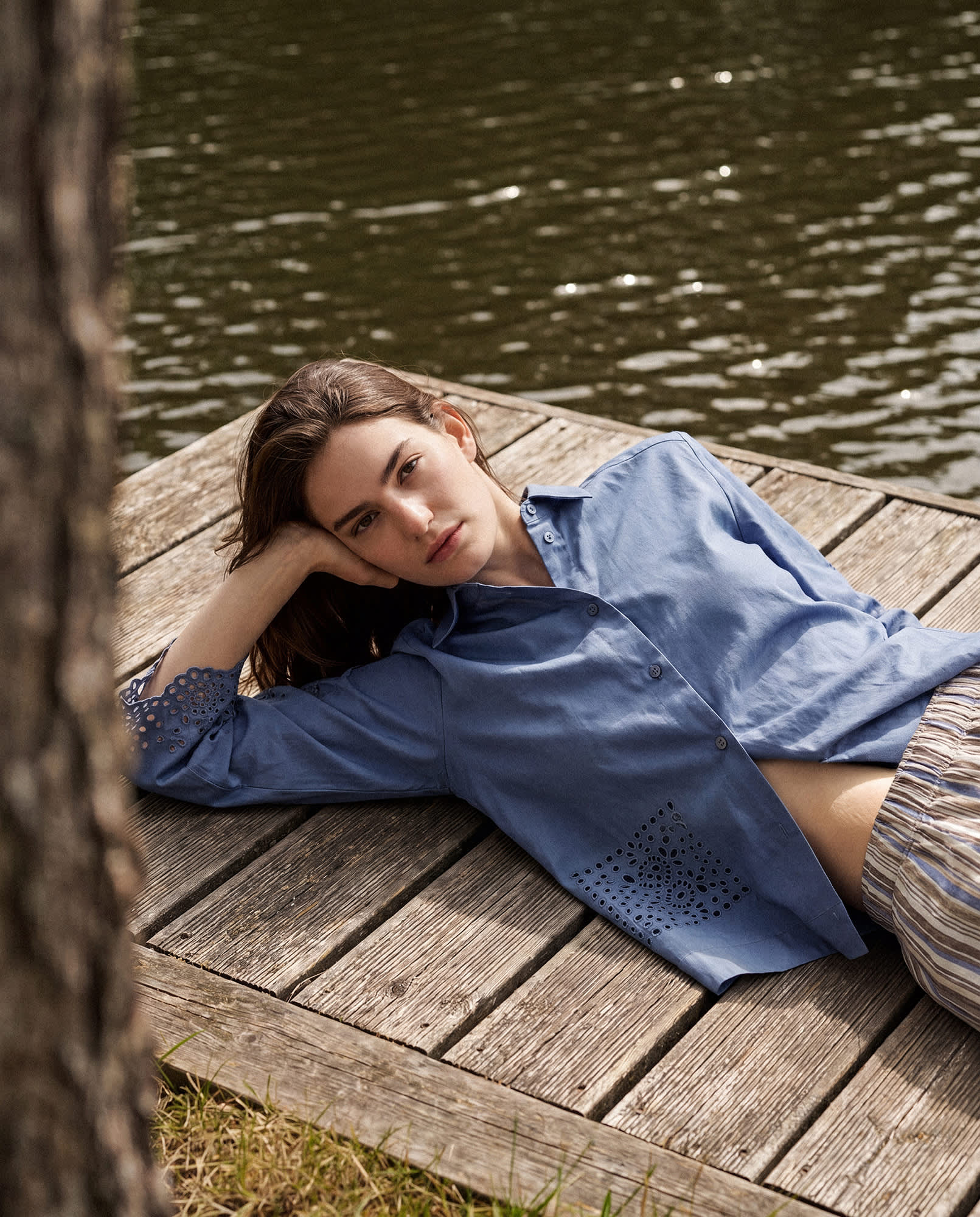 Bob Shirt - Quicksilver Embroidered Cotton