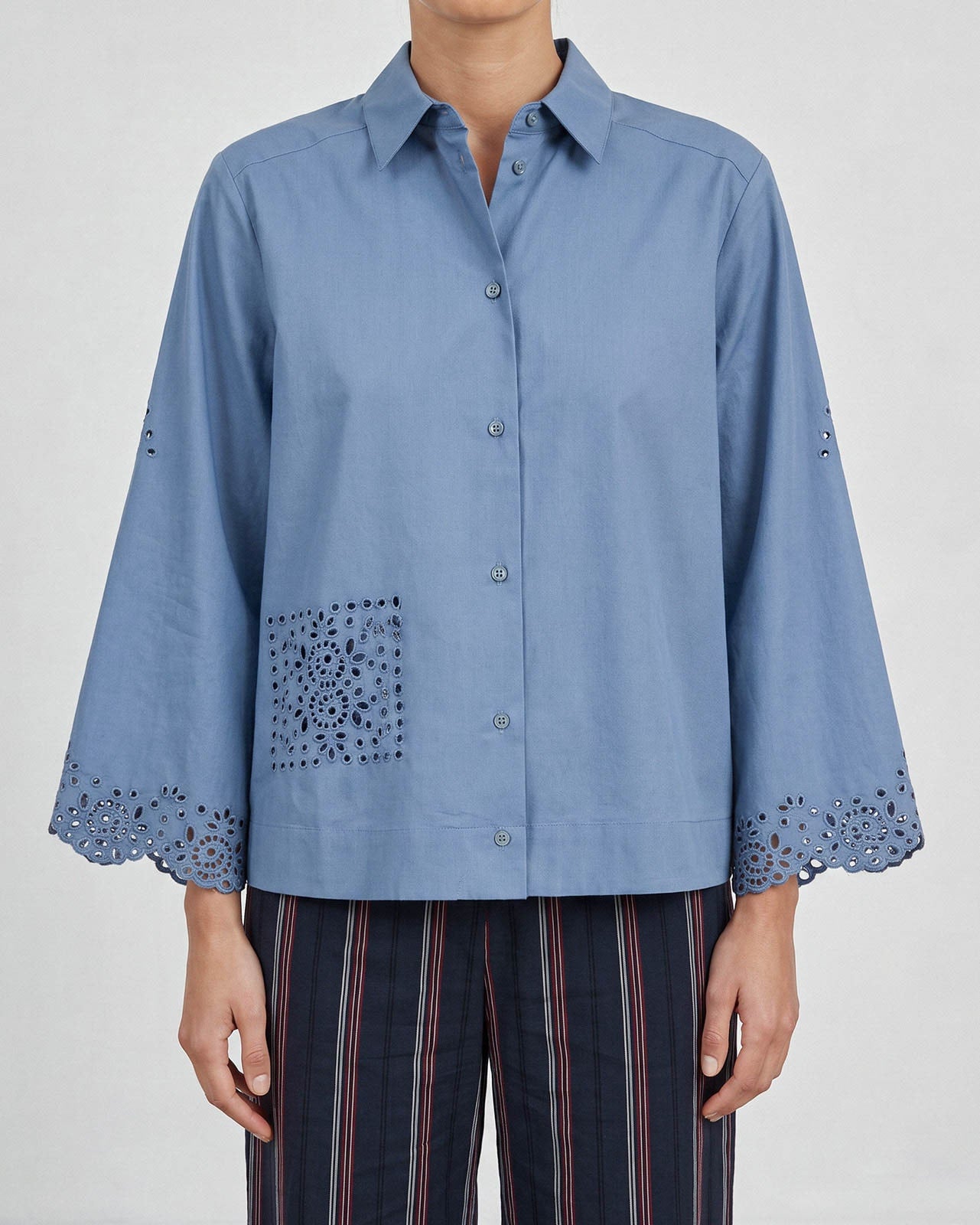 Bob Shirt - Quicksilver Embroidered Cotton