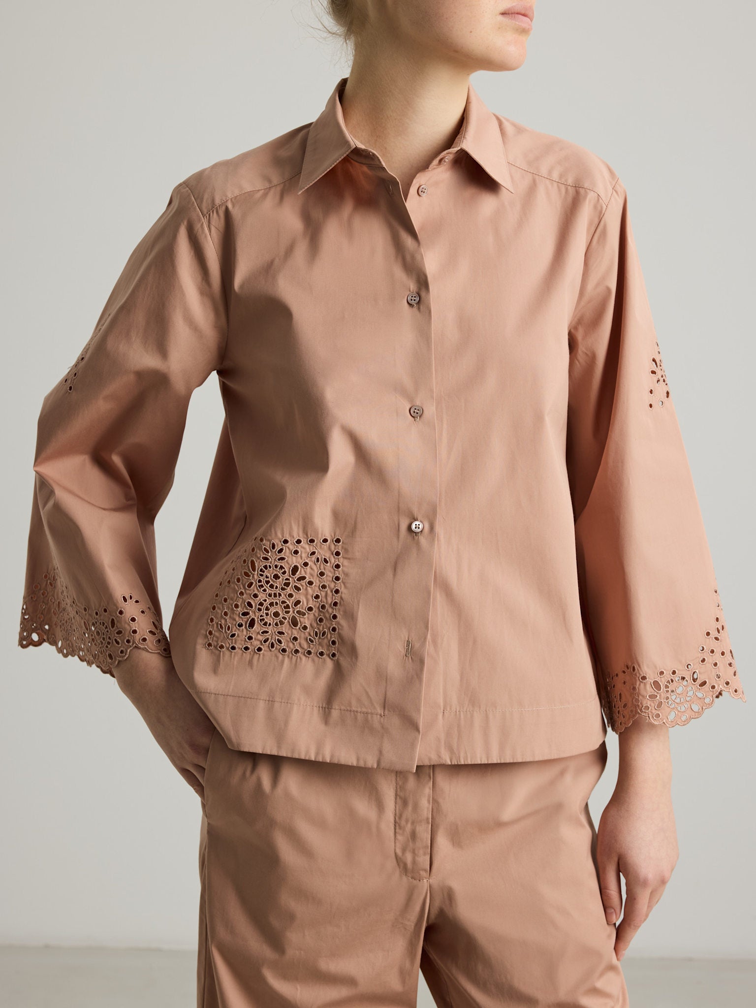 Bob Shirt - Cork Embroidered Cotton