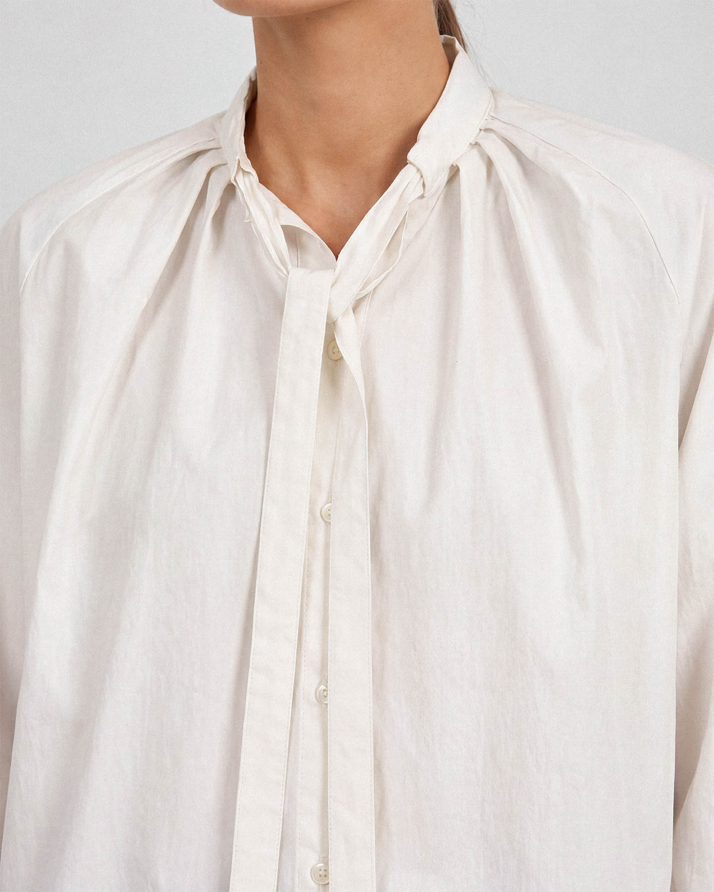 Figaro Blouse - Crema Cotton