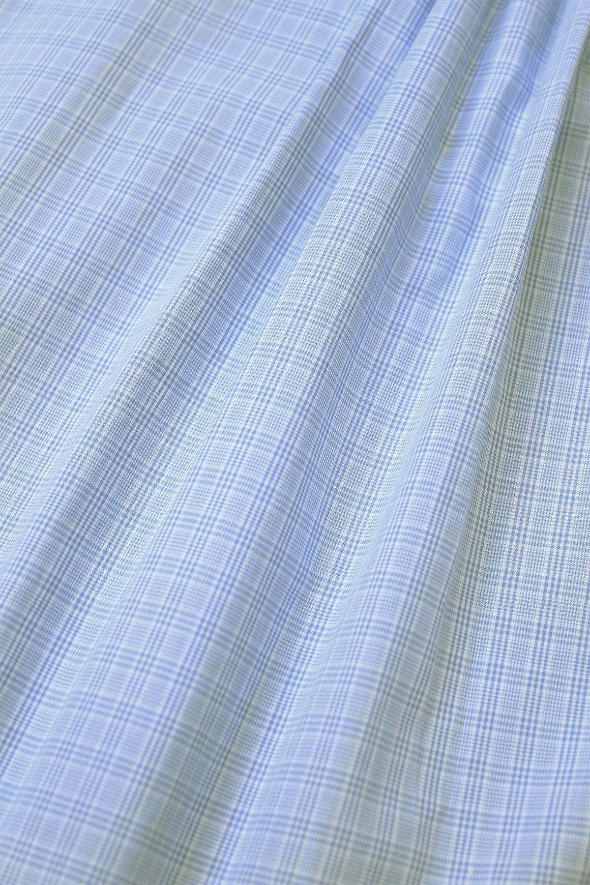 fabric blue check cotton