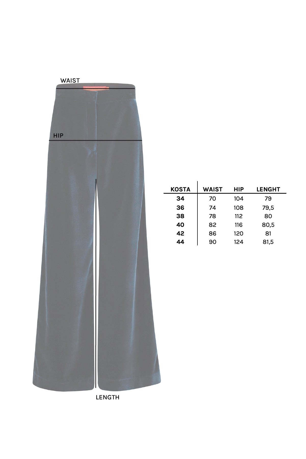 Kosta Wide Leg - Black Velvet