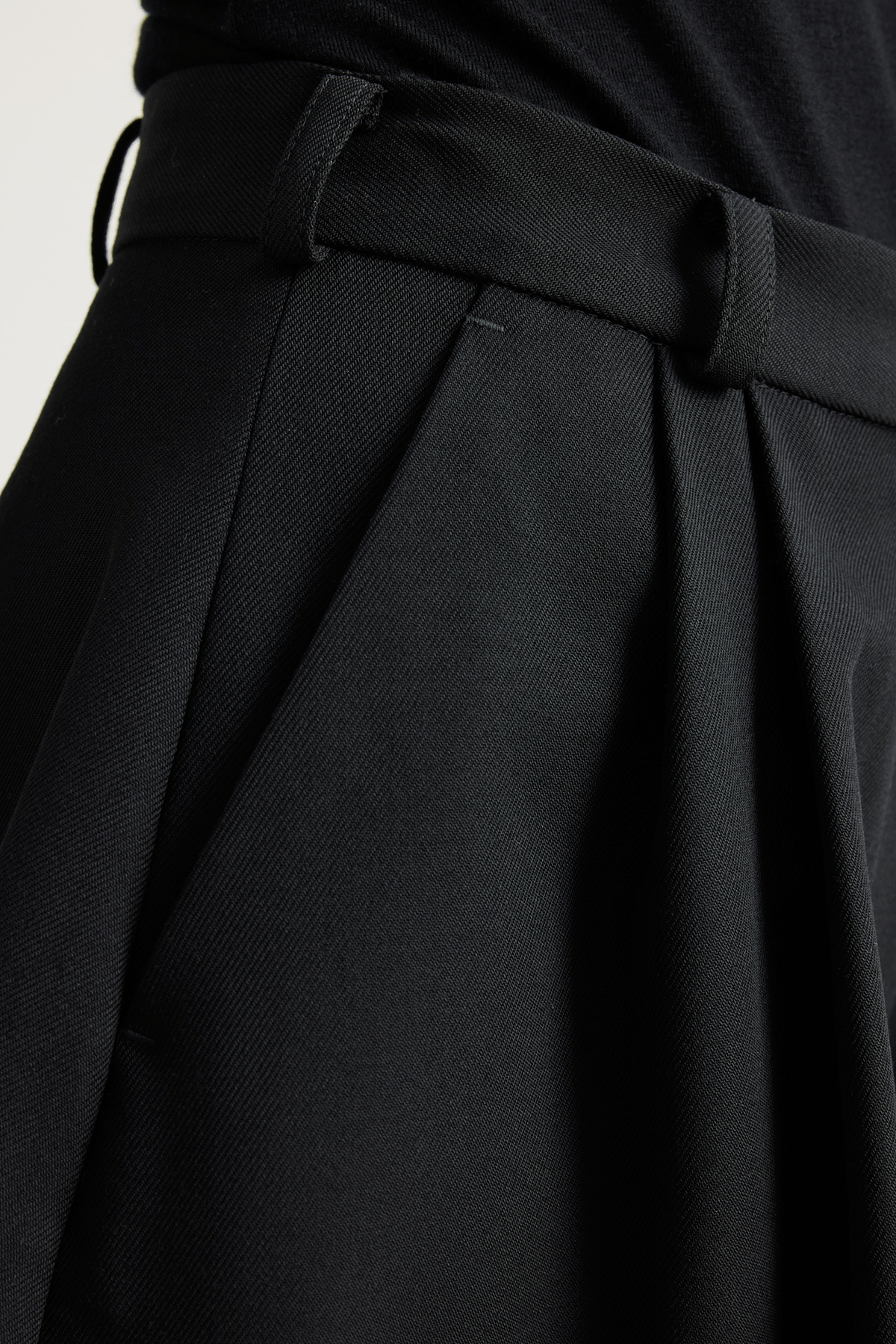 close up of black shorts