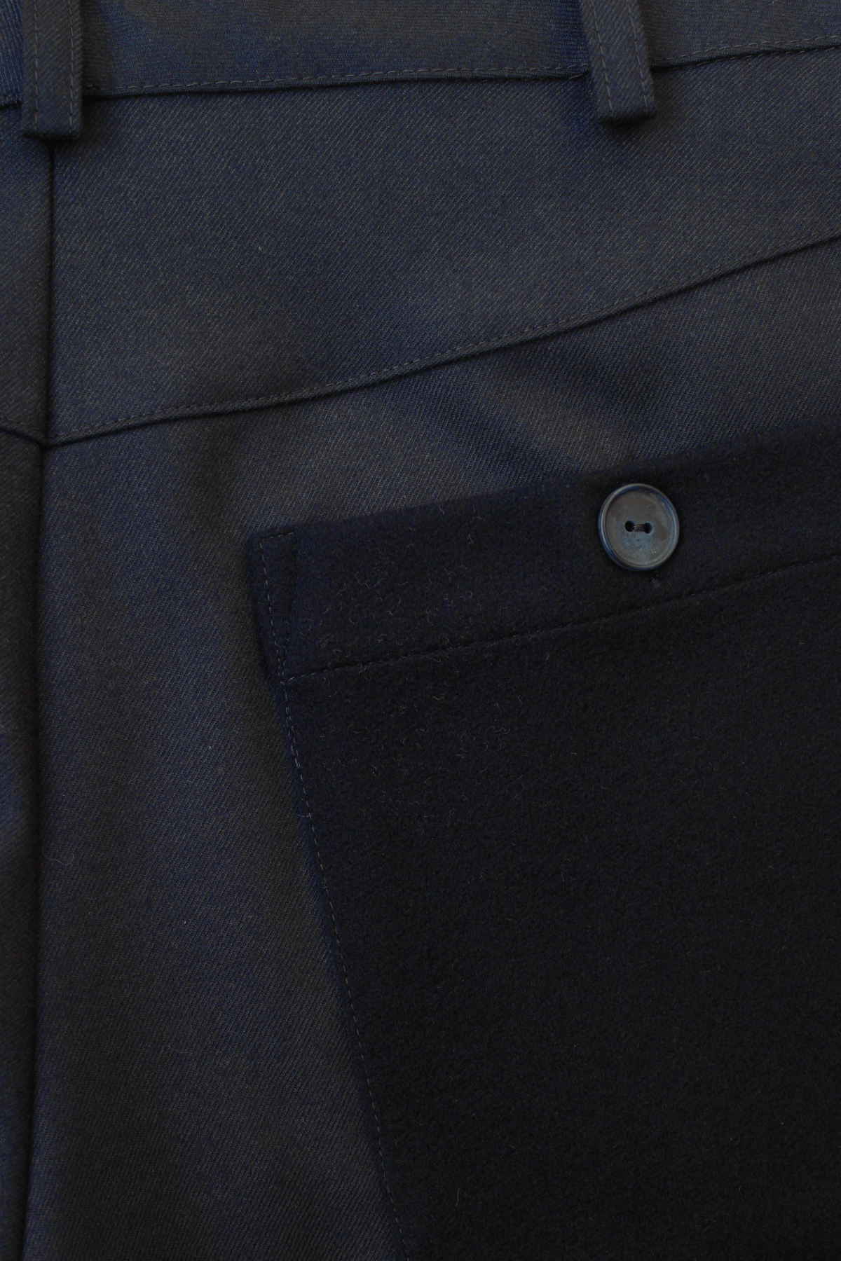 close up Navy trousers pocket