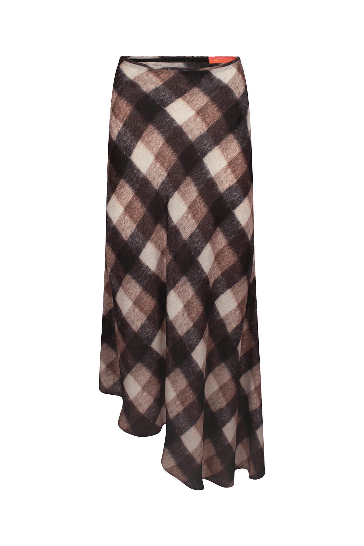 brown check skirt