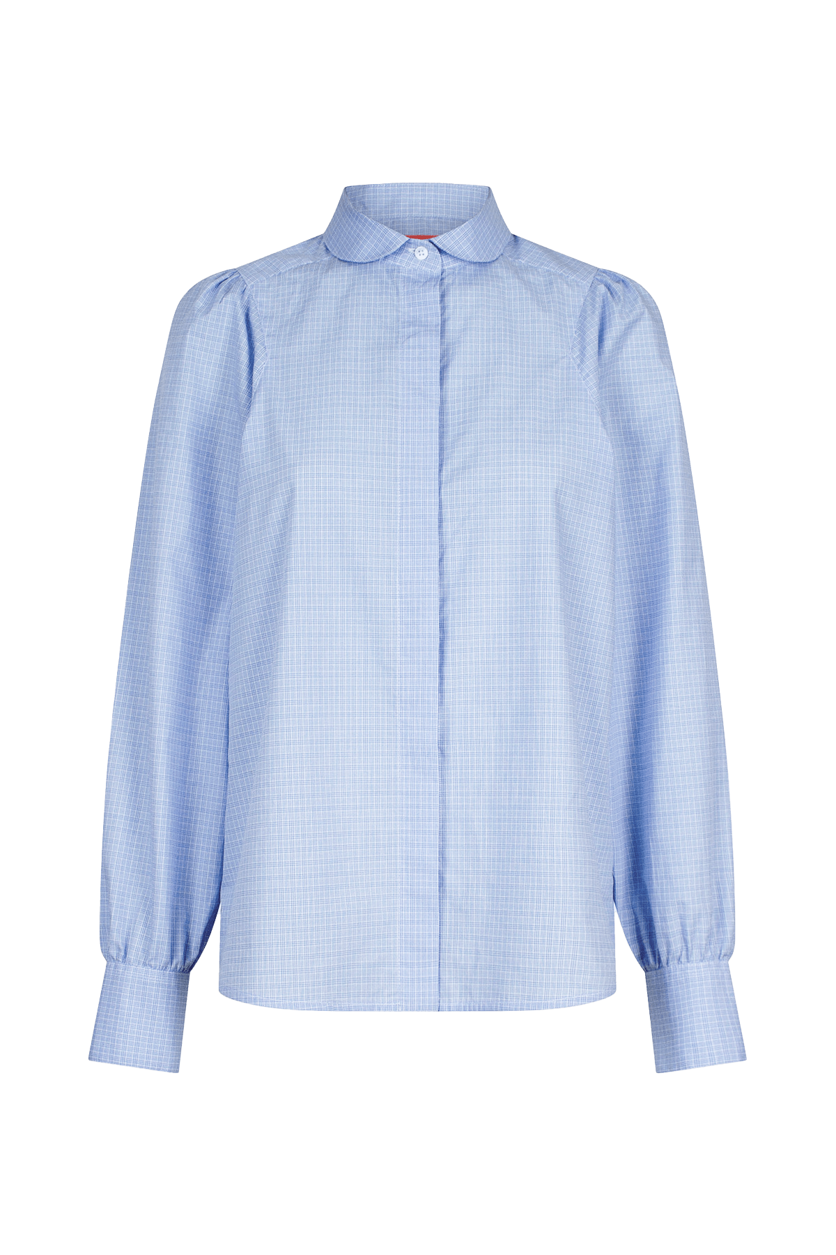 blue check cotton shirt