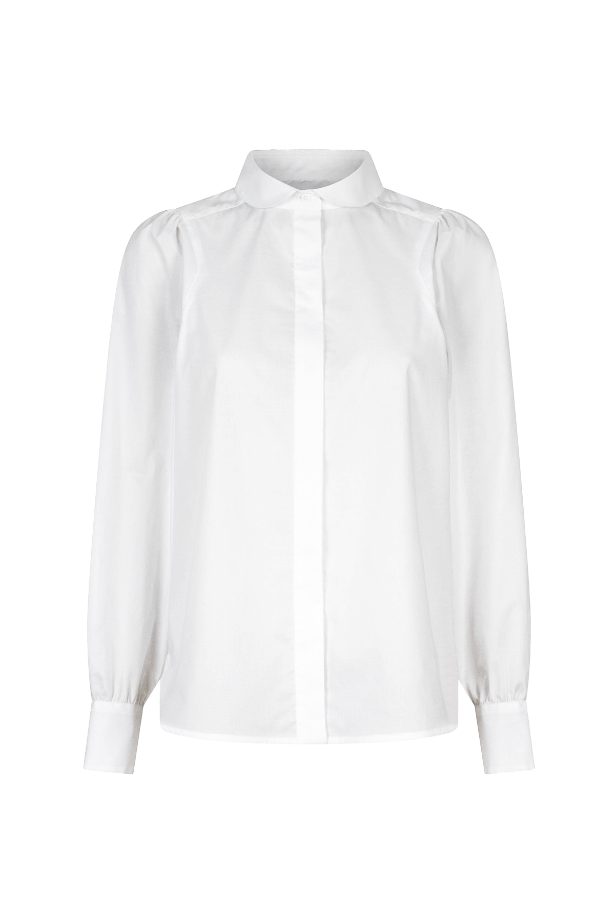 white cotton button down shirt