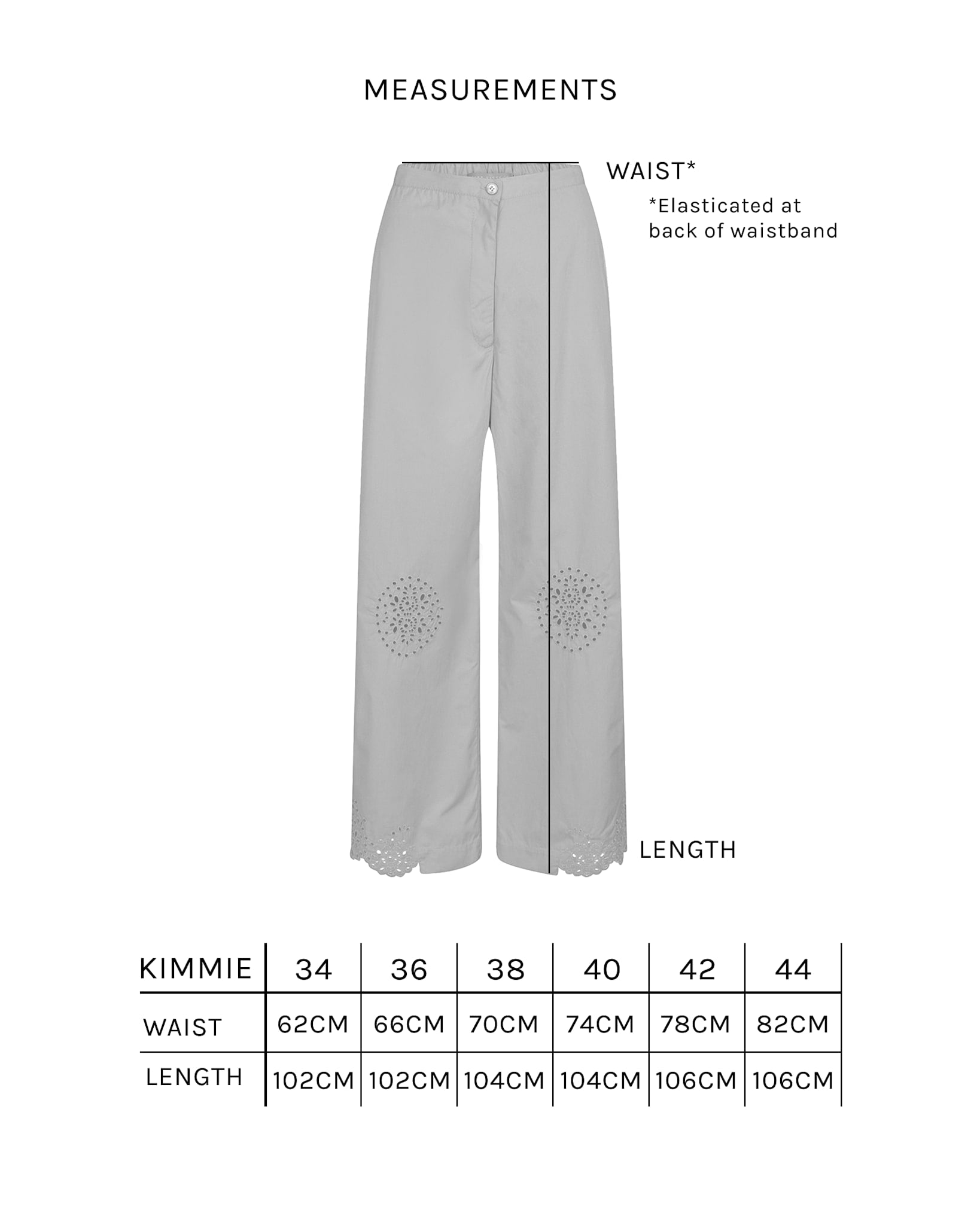 Kamma Trouser - Quicksilver Embroidered Cotton