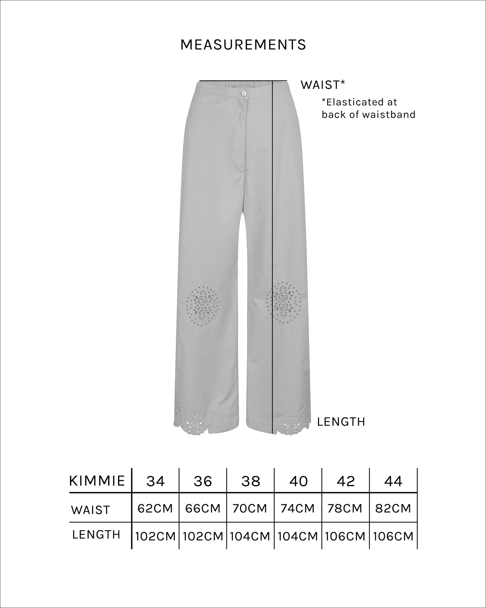 Kamma Trouser - Quicksilver Embroidered Cotton