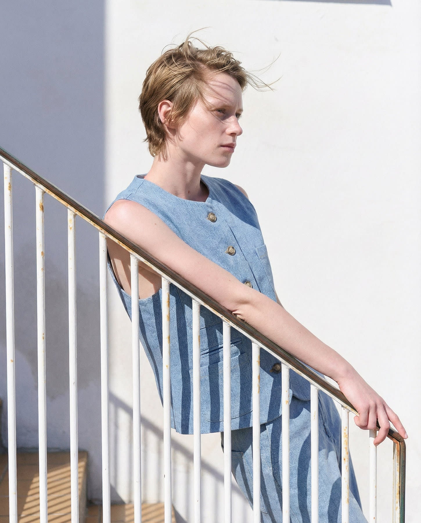 Tulsi Vest - Washed Denim