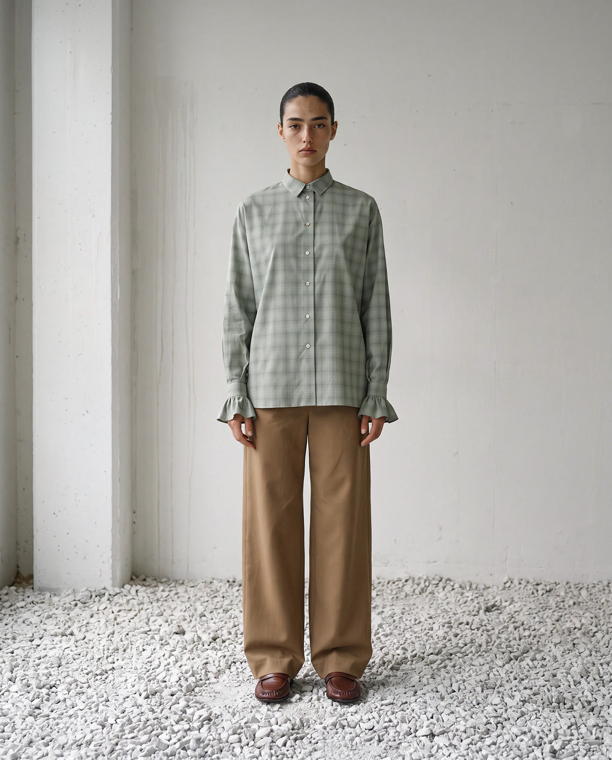 Uma Shirt - Vetiver Cotton