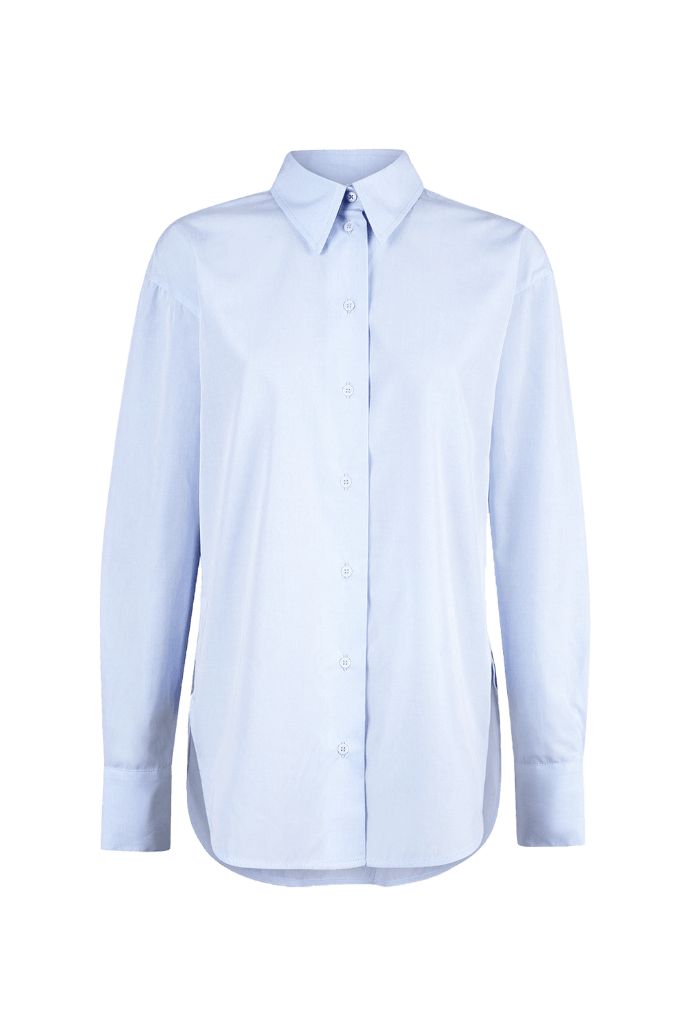 blue cotton button down shirt
