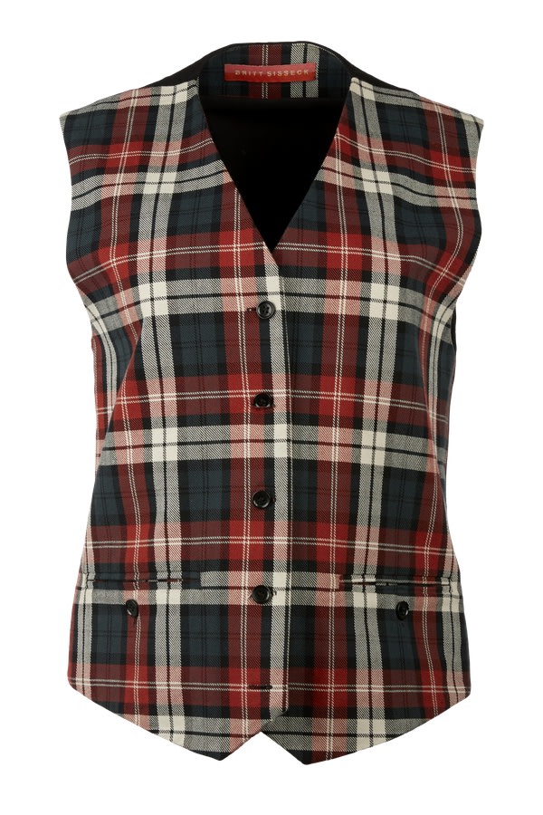 Save a Shirt Tartan waistcoat